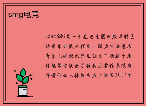 smg电竞
